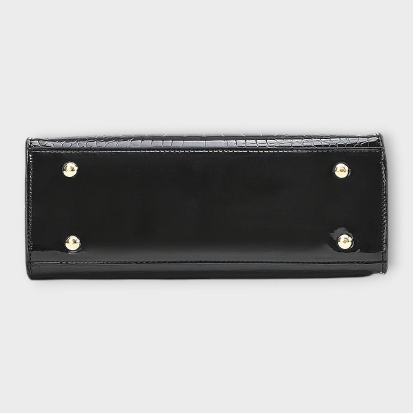 Gianna Boutique - Borsa a Mano con Motivo Coccodrillo Lucido