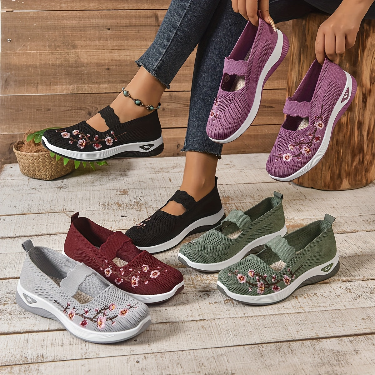 Gianna - Sneakers Floreali di Supporto