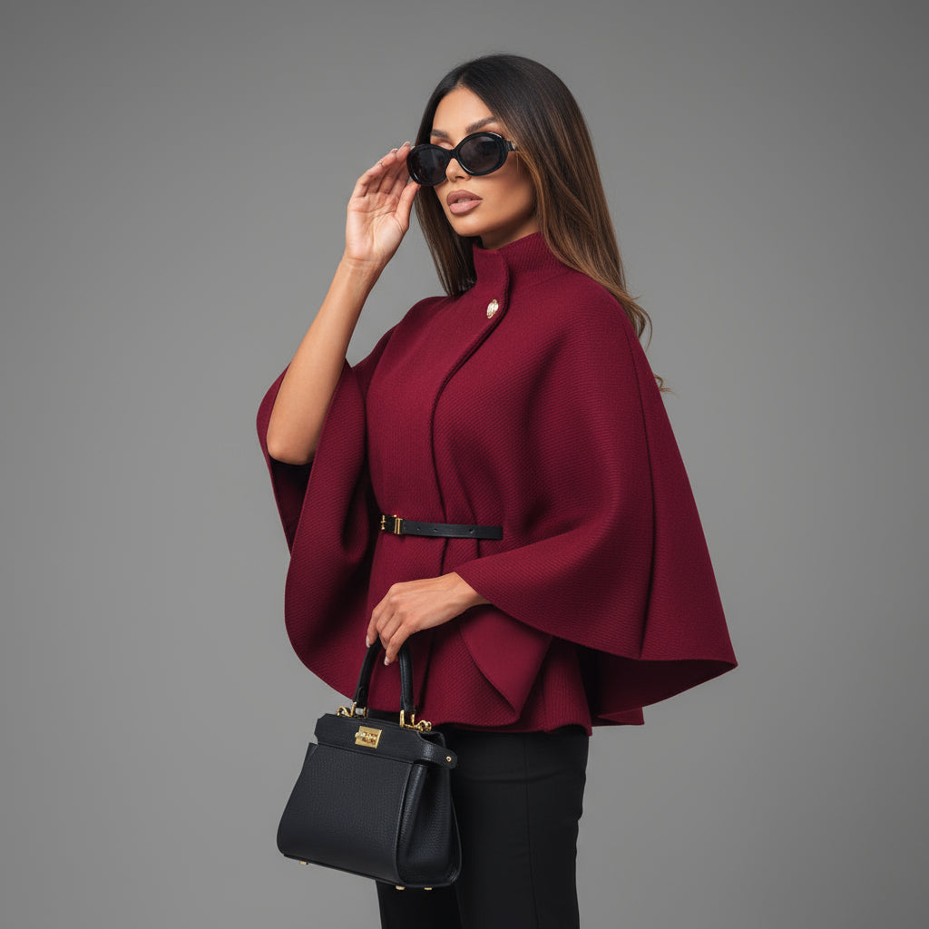 Adele – Giacca Elegante con Maniche a Farfalla e Cintura