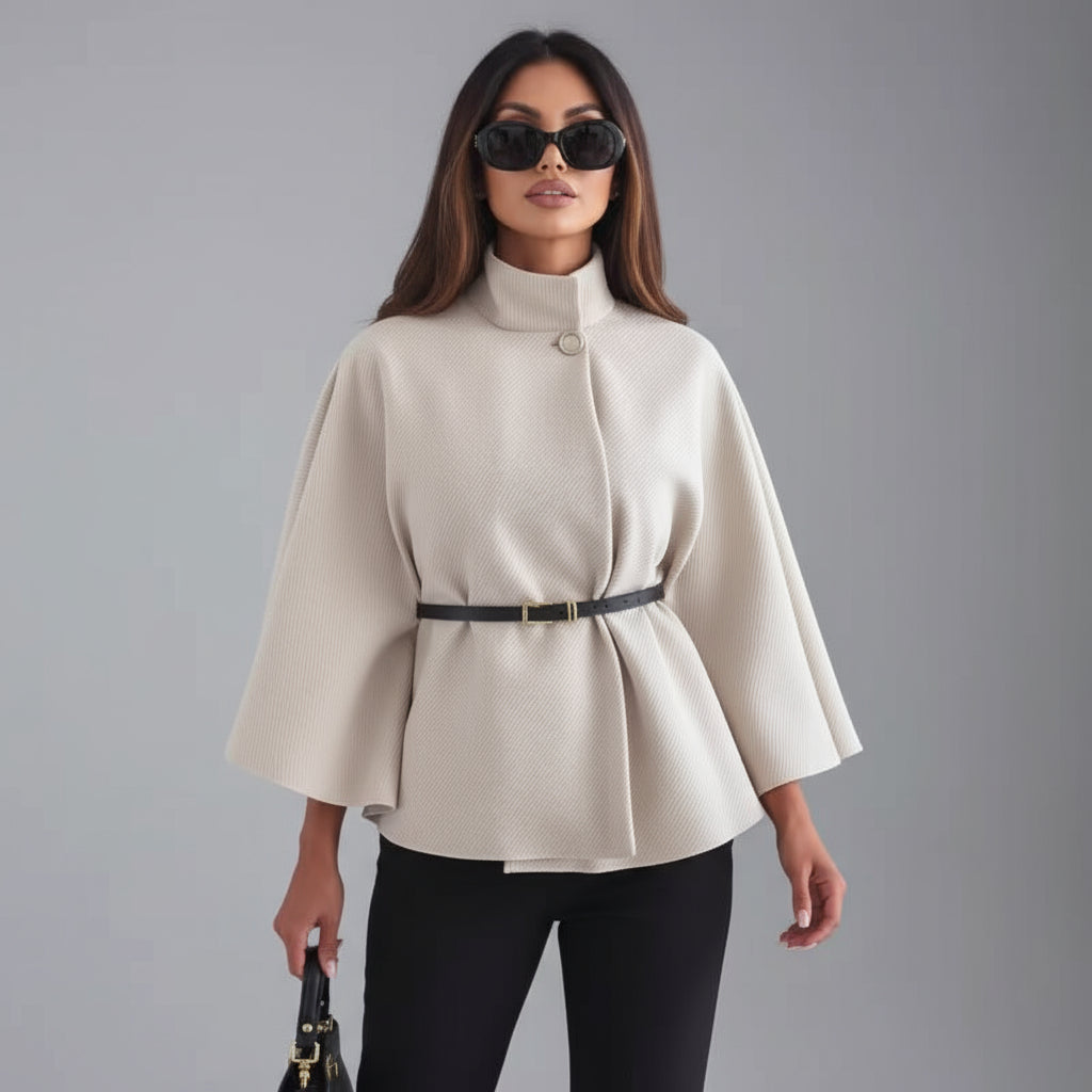 Adele – Giacca Elegante con Maniche a Farfalla e Cintura