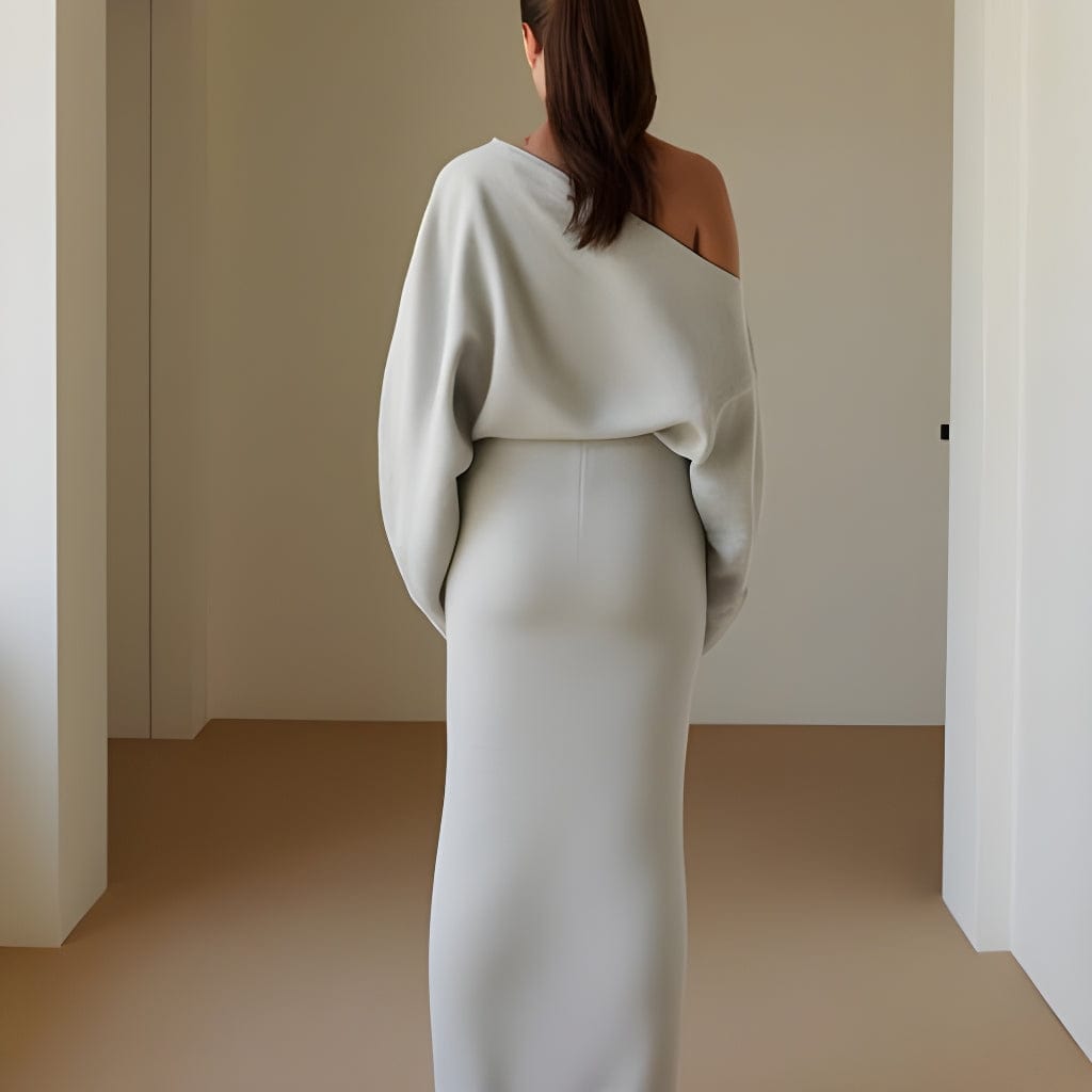 Abito Felpa Spalla Scesa - Shopella