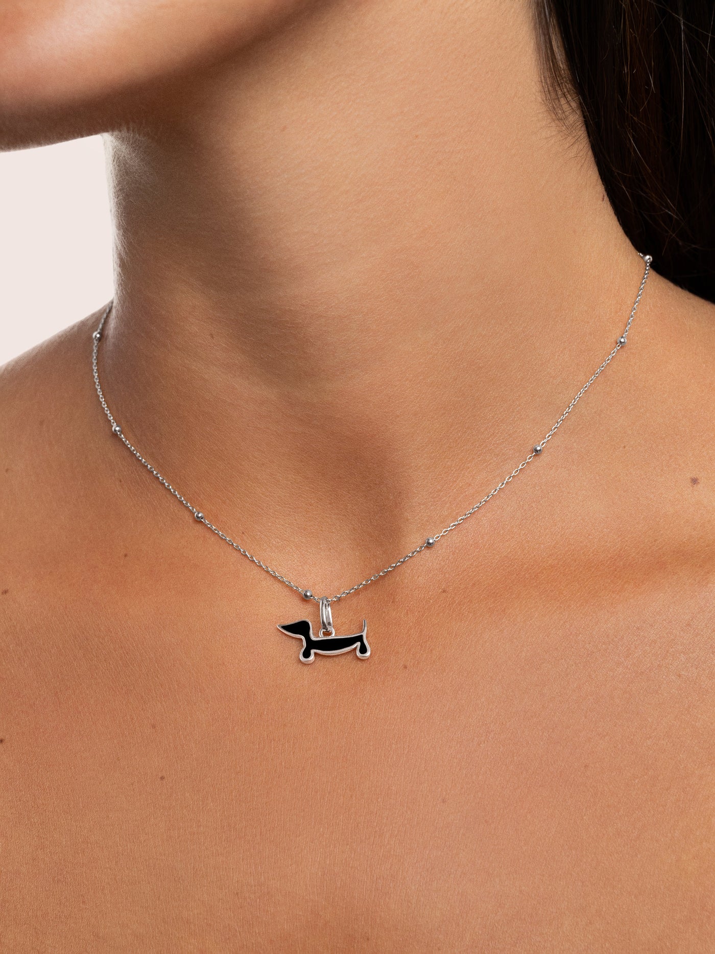 Ciondolo Bassotto Smaltato Nero - Shopella