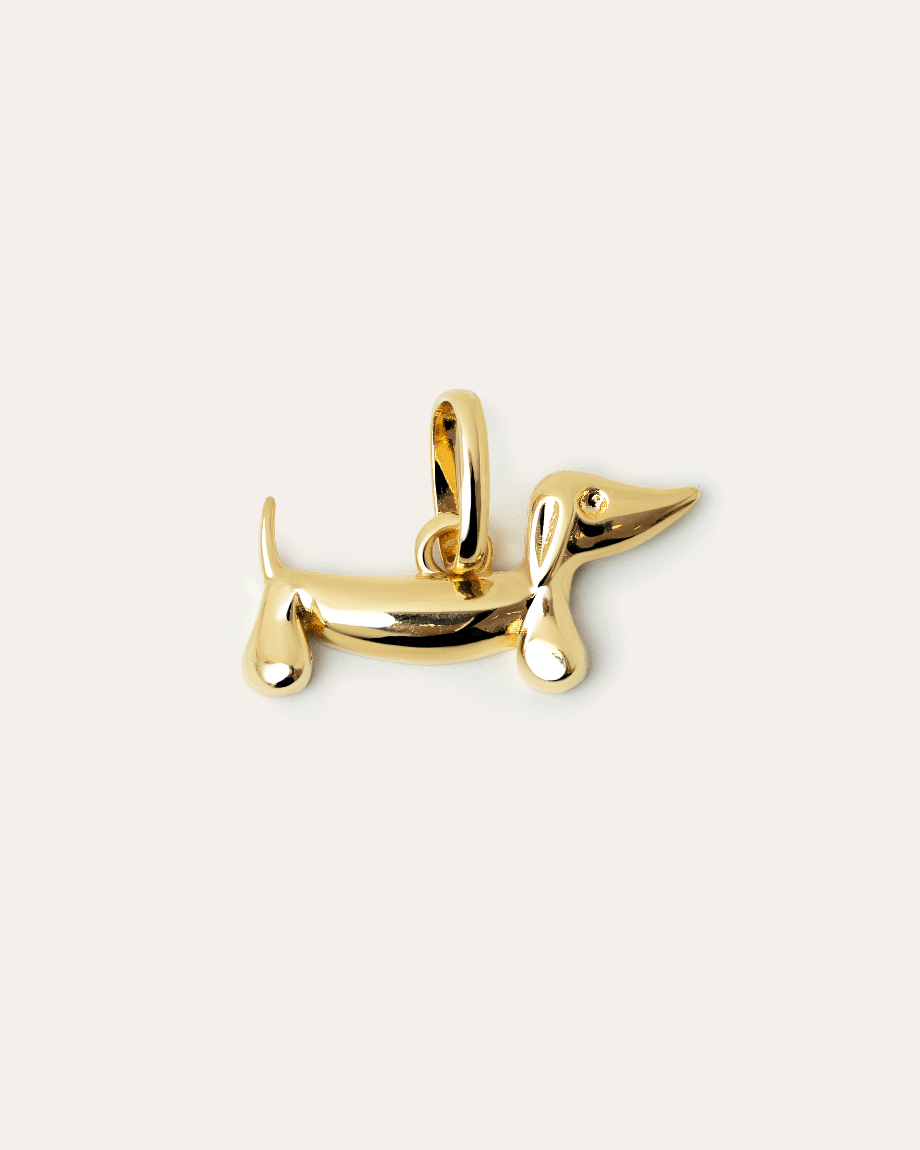 Ciondolo Bassotto Smaltato Nero Placcato Oro - Shopella