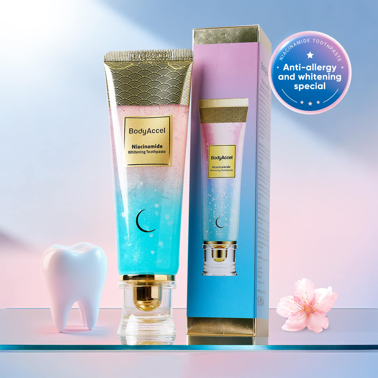 BodyAccel ® | Dentifricio sbiancante alla niacinamide - Shopella