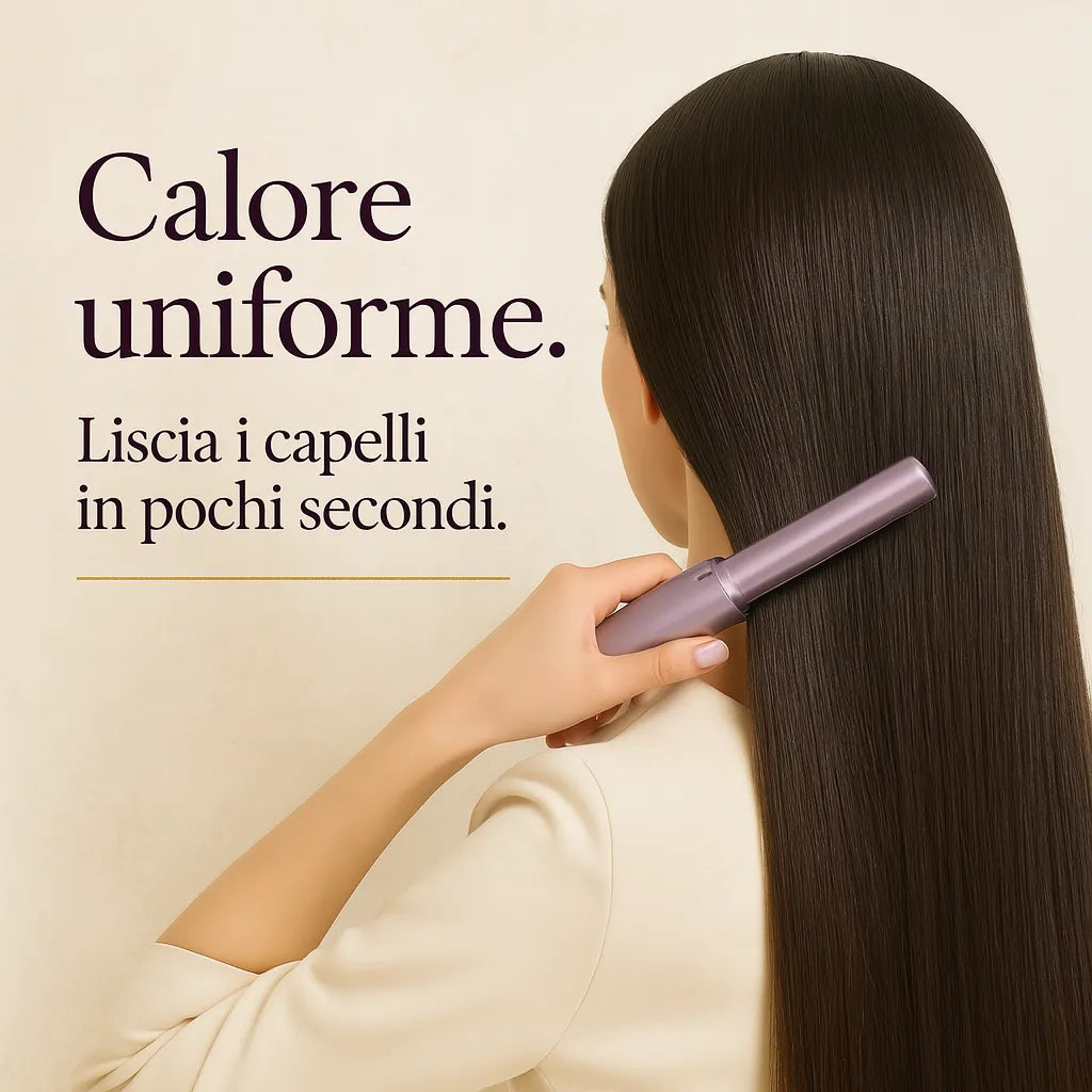 Celestosa ® | Pettine e spazzola lisciante 2 in 1 portatile,effetto salone. - Shopella
