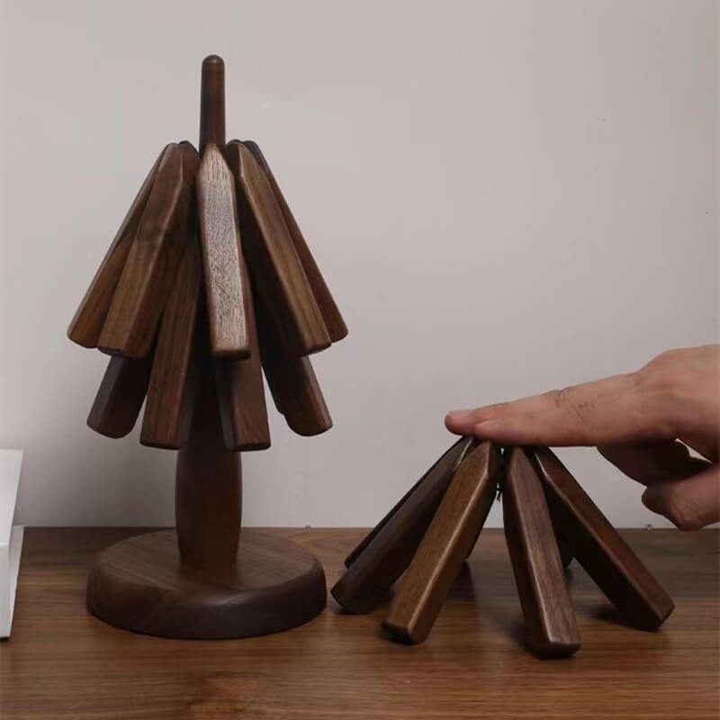 Tappetino da Tavola in Legno di Noce Artistico - Shopella