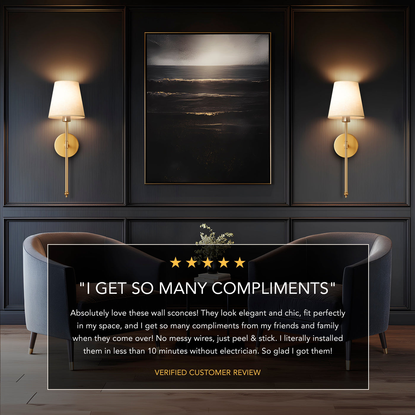 Pridola ® | Applique da parete wireless (set da 2) - Shopella