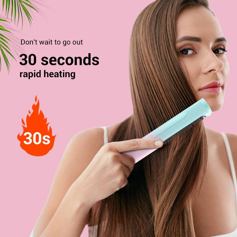 Scintilla Smooth Wand ® | Spazzola termica wireless per capelli setosi senza danni. - Shopella