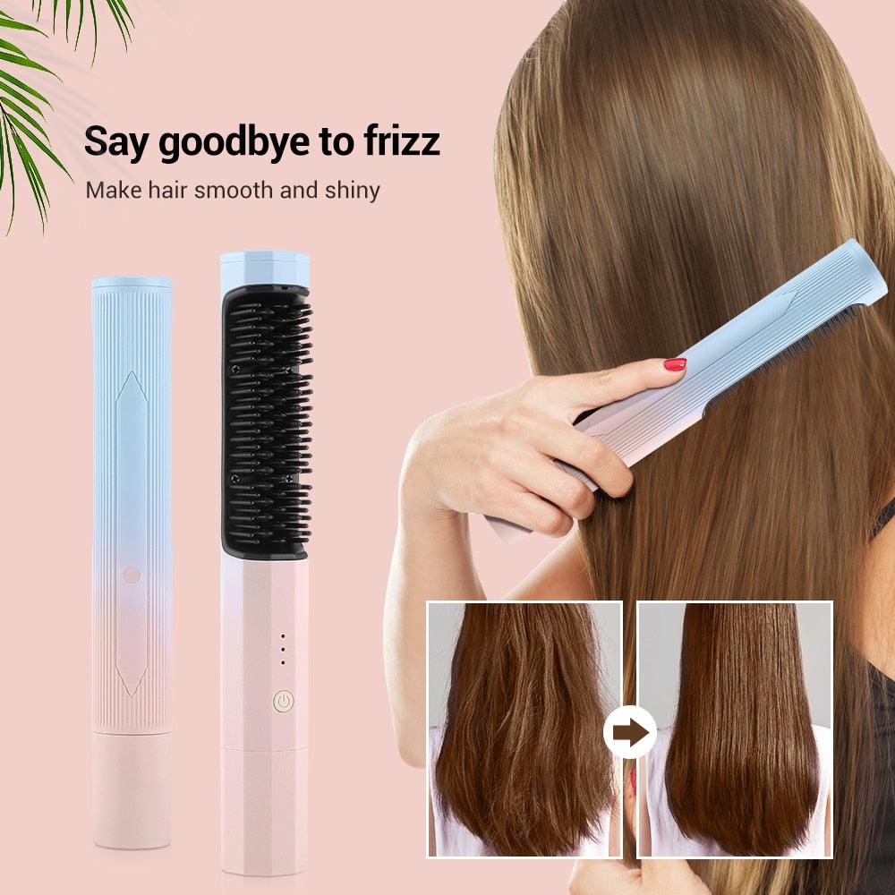 Scintilla Smooth Wand ® | Spazzola termica wireless per capelli setosi senza danni. - Shopella