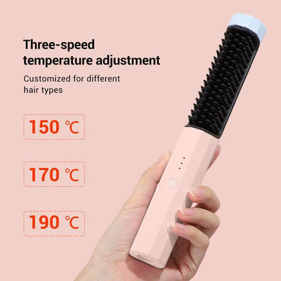Scintilla Smooth Wand ® | Spazzola termica wireless per capelli setosi senza danni. - Shopella