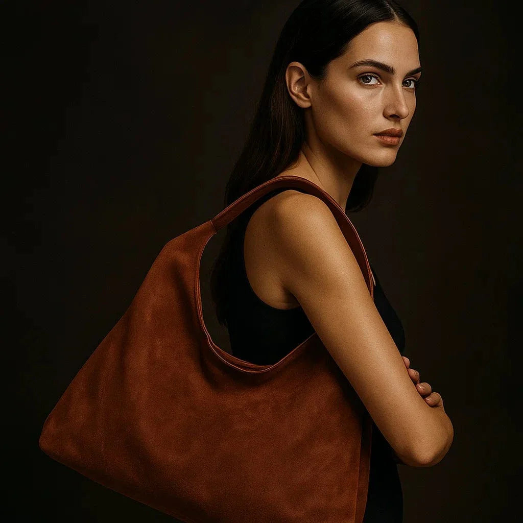 Borsa Hobo Isola – Camoscio & manico a spalla - Shopella
