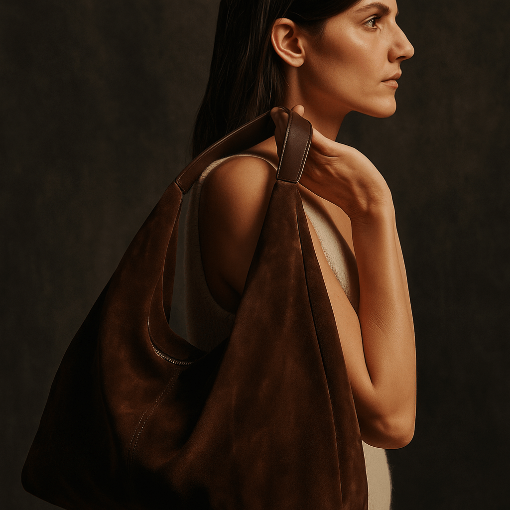 Borsa Hobo Isola – Camoscio & manico a spalla - Shopella