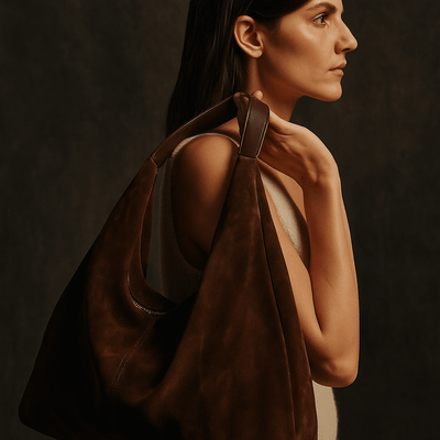 Borsa Hobo Isola – Camoscio & manico a spalla - Shopella