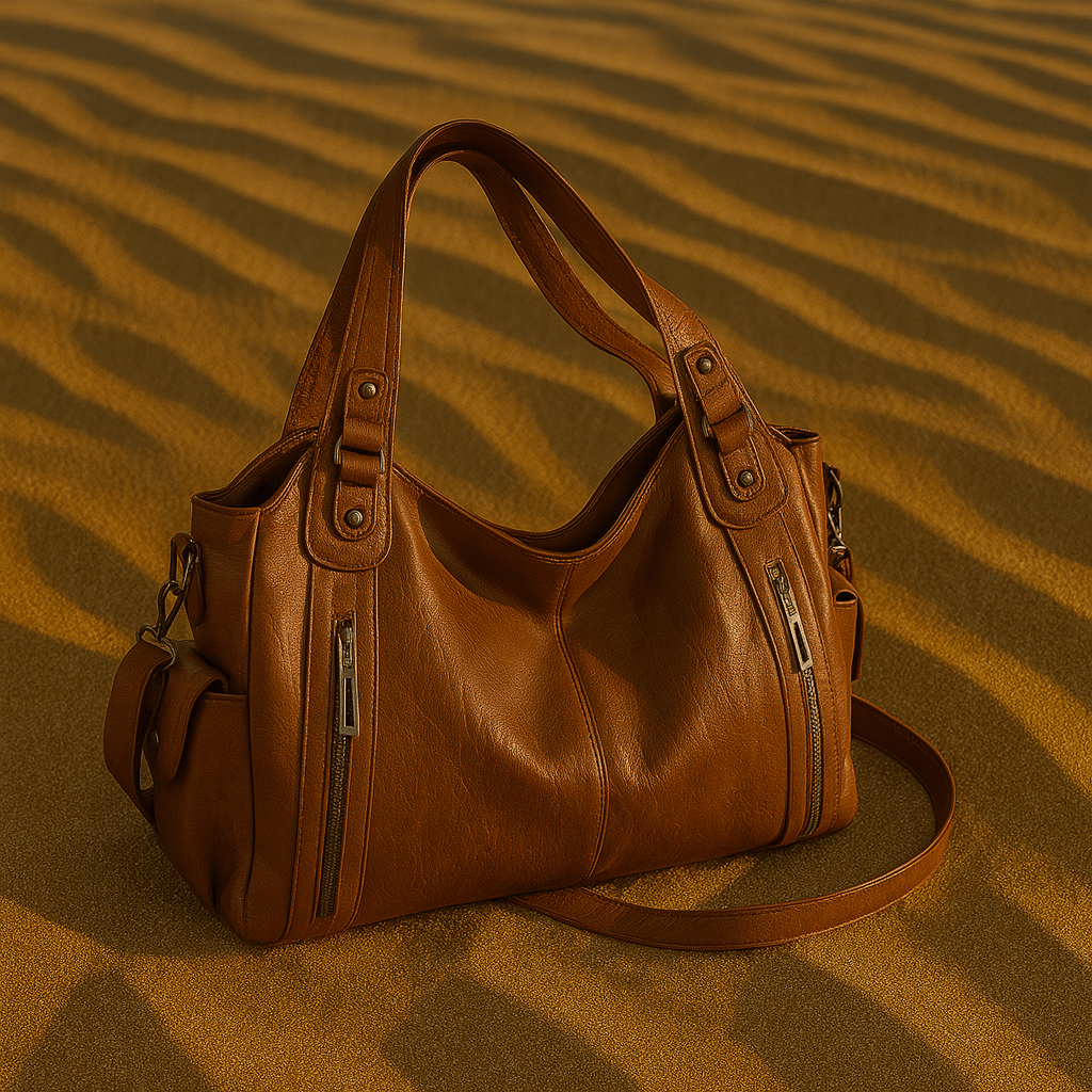 Borsa Iséa – Shopper strutturato vegano, multi-tasche e linee pulite - Shopella