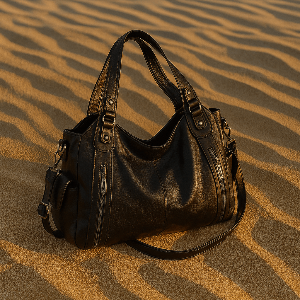 Borsa Iséa – Shopper strutturato vegano, multi-tasche e linee pulite - Shopella