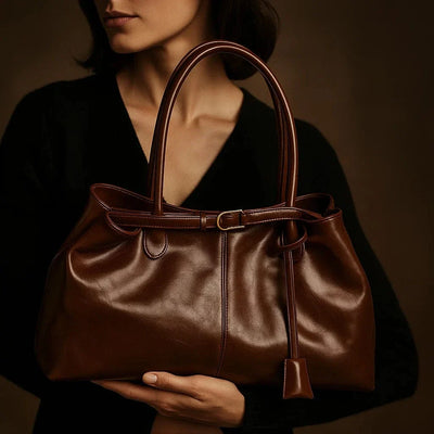 Borsa Vera – Pelle vegana verniciata & doppio manico - Shopella