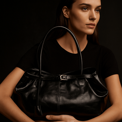 Borsa Vera – Pelle vegana verniciata & doppio manico - Shopella