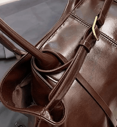 Borsa Vera – Pelle vegana verniciata & doppio manico - Shopella