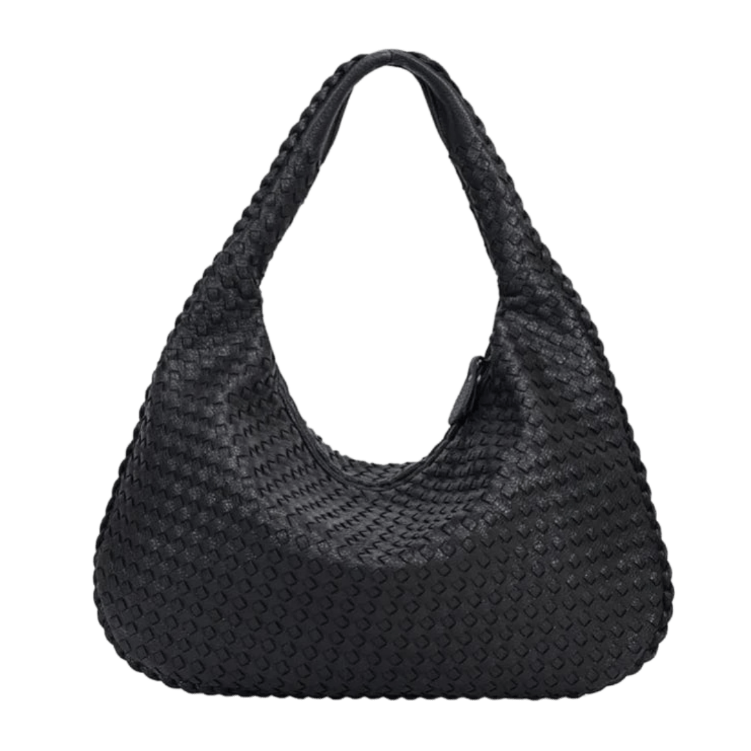 Borsa Hobo Treccia – Pelle vegana intrecciata & manico a spalla - Shopella