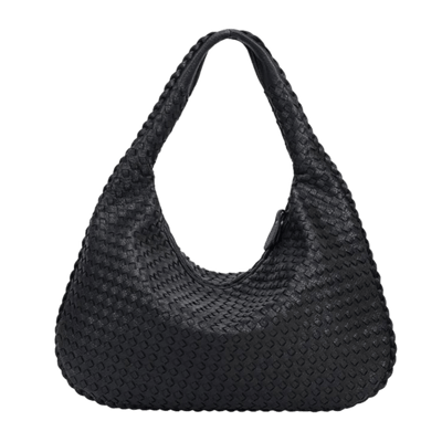 Borsa Hobo Treccia – Pelle vegana intrecciata & manico a spalla - Shopella