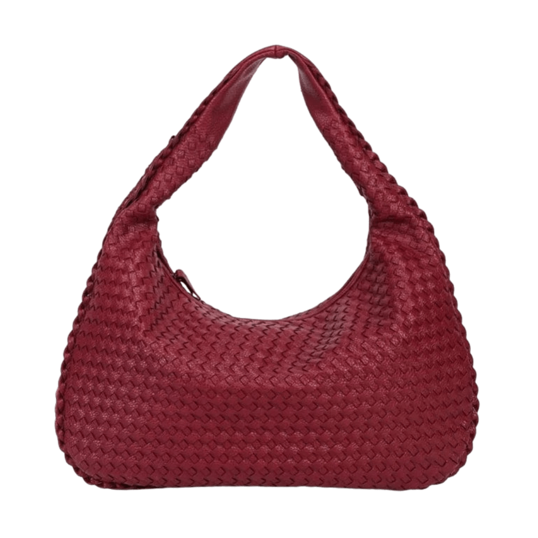 Borsa Hobo Treccia – Pelle vegana intrecciata & manico a spalla - Shopella