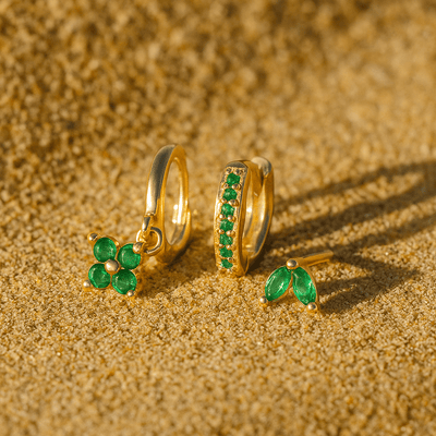 Orecchini Fiori – Argento 925 Placcato oro - Shopella