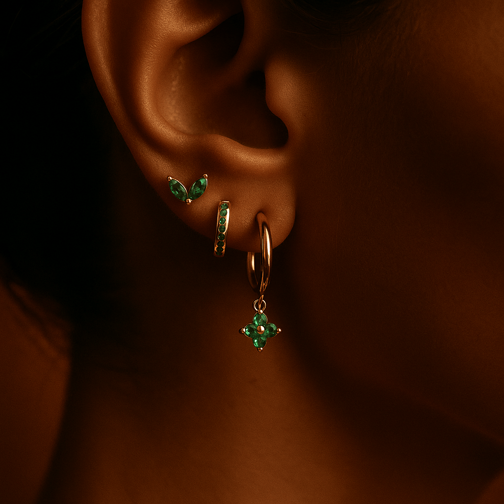 Orecchini Fiori – Argento 925 Placcato oro - Shopella