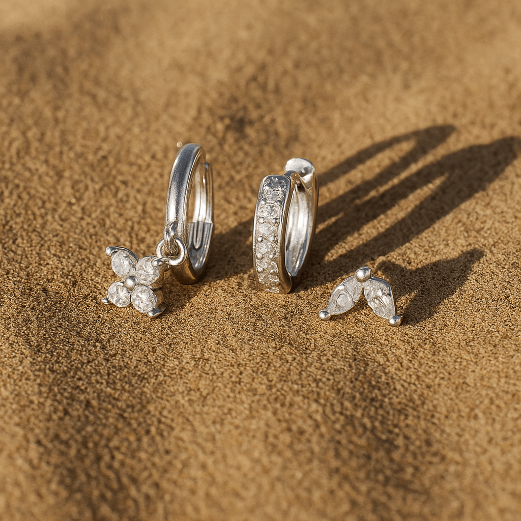 Orecchini Fiori – Argento 925 Placcato oro - Shopella