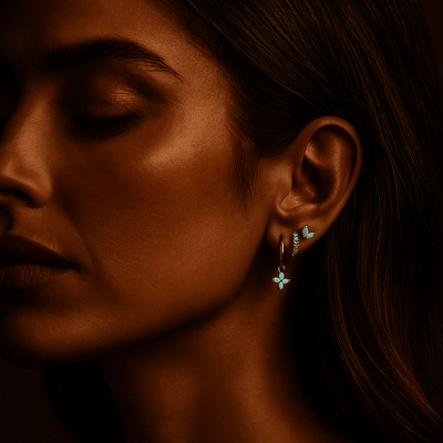 Orecchini Fiori – Argento 925 Placcato oro - Shopella